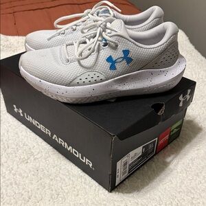 Under Armour Gray Sneakers with Blue Accents